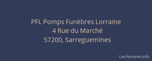 PFL Pomps Fun&egrave;bres Lorraine