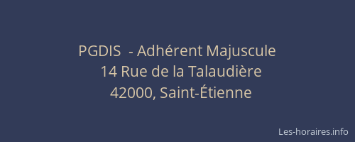 PGDIS  - Adhérent Majuscule