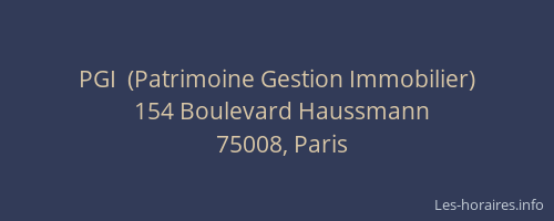 PGI  (Patrimoine Gestion Immobilier)