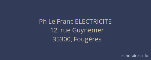 Ph Le Franc ELECTRICITE