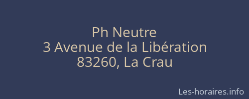 Ph Neutre