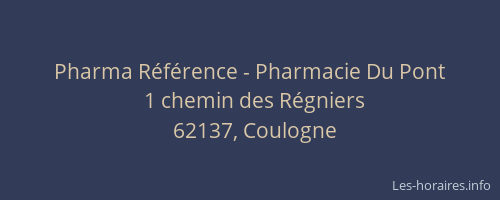 Pharma Référence - Pharmacie Du Pont
