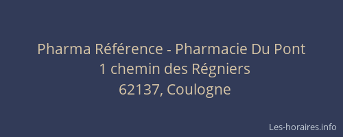 Pharma R&eacute;f&eacute;rence - Pharmacie Du Pont
