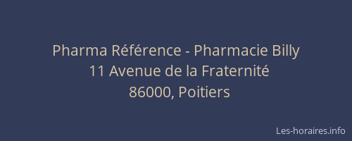 Pharma Référence - Pharmacie Billy