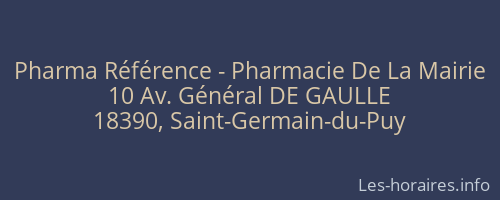Pharma Référence - Pharmacie De La Mairie