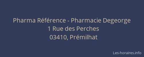 Pharma Référence - Pharmacie Degeorge