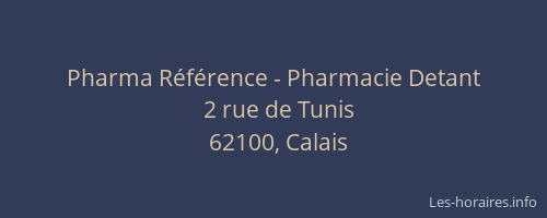 Pharma Référence - Pharmacie Detant