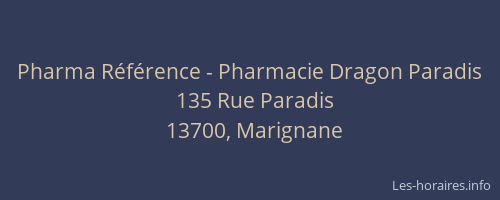 Pharma Référence - Pharmacie Dragon Paradis