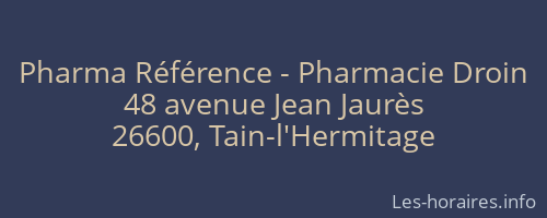 Pharma Référence - Pharmacie Droin