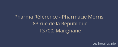 Pharma Référence - Pharmacie Morris