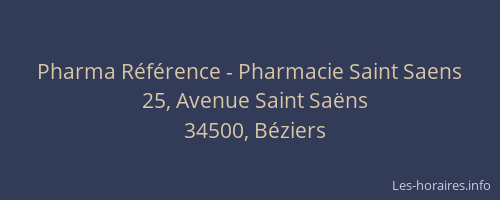 Pharma Référence - Pharmacie Saint Saens