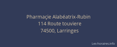 Pharma&ccedil;ie Alab&eacute;atrix-Rubin