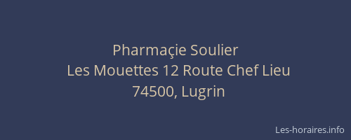 Pharmaçie Soulier
