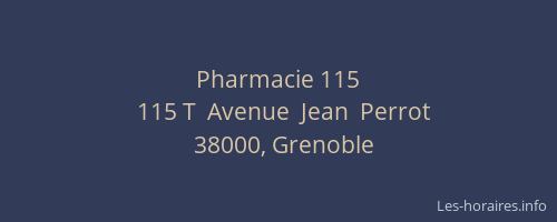 Pharmacie 115
