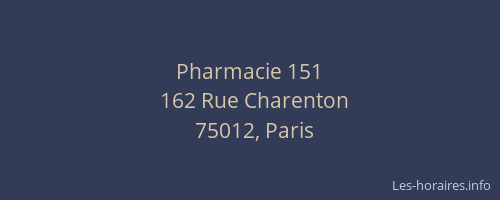 Pharmacie 151