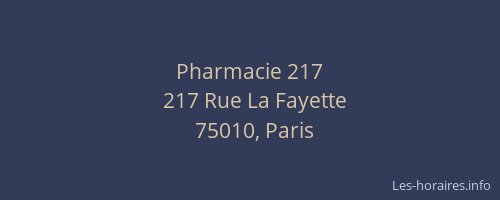 Pharmacie 217