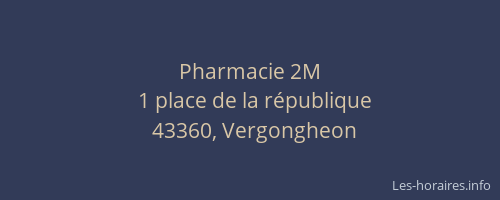 Pharmacie 2M