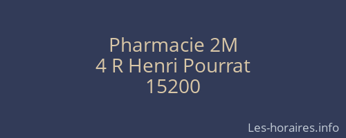 Pharmacie 2M