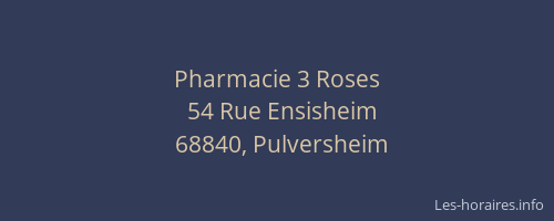Pharmacie 3 Roses
