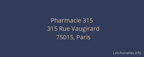 Pharmacie 315