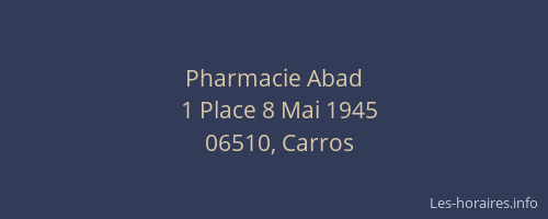 Pharmacie Abad
