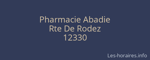 Pharmacie Abadie