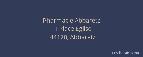 Pharmacie Abbaretz