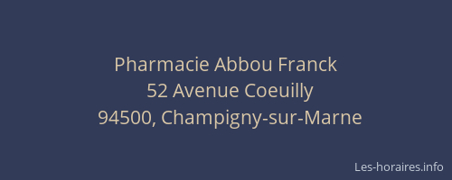 Pharmacie Abbou Franck