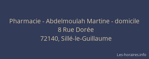 Pharmacie - Abdelmoulah Martine - domicile