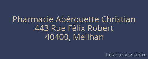 Pharmacie Abérouette Christian