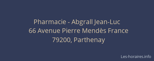 Pharmacie - Abgrall Jean-Luc