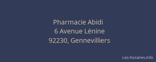 Pharmacie Abidi
