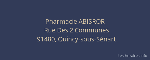 Pharmacie ABISROR