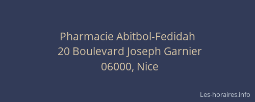 Pharmacie Abitbol-Fedidah