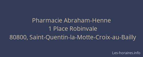 Pharmacie Abraham-Henne