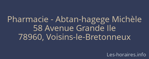 Pharmacie - Abtan-hagege Michèle