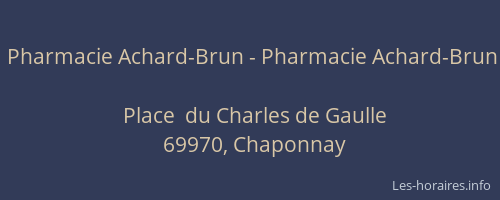 Pharmacie Achard-Brun - Pharmacie Achard-Brun