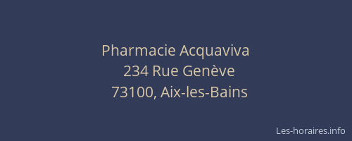 Pharmacie Acquaviva