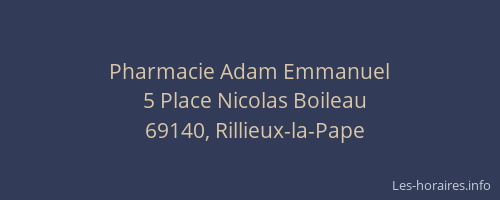 Pharmacie Adam Emmanuel
