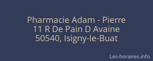 Pharmacie Adam - Pierre