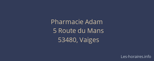 Pharmacie Adam