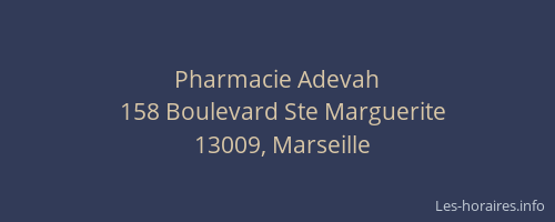 Pharmacie Adevah