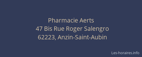 Pharmacie Aerts
