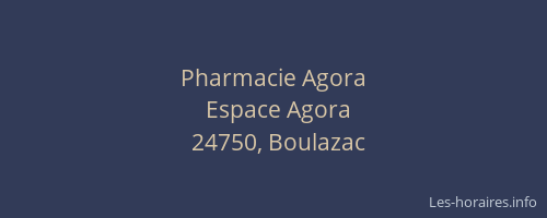 Pharmacie Agora