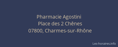 Pharmacie Agostini