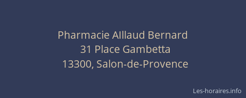 Pharmacie AIllaud Bernard