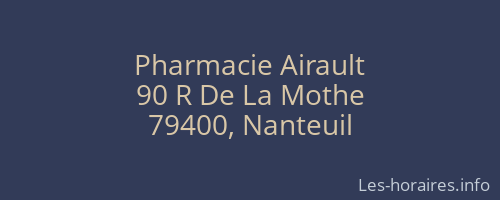 Pharmacie Airault