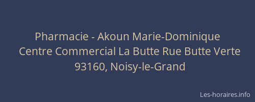 Pharmacie - Akoun Marie-Dominique