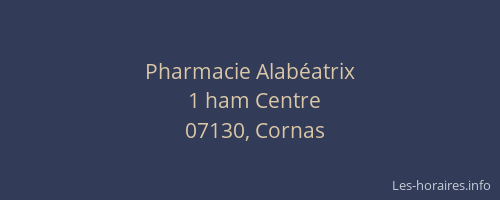Pharmacie Alabéatrix