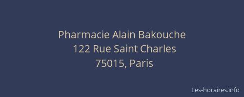 Pharmacie Alain Bakouche